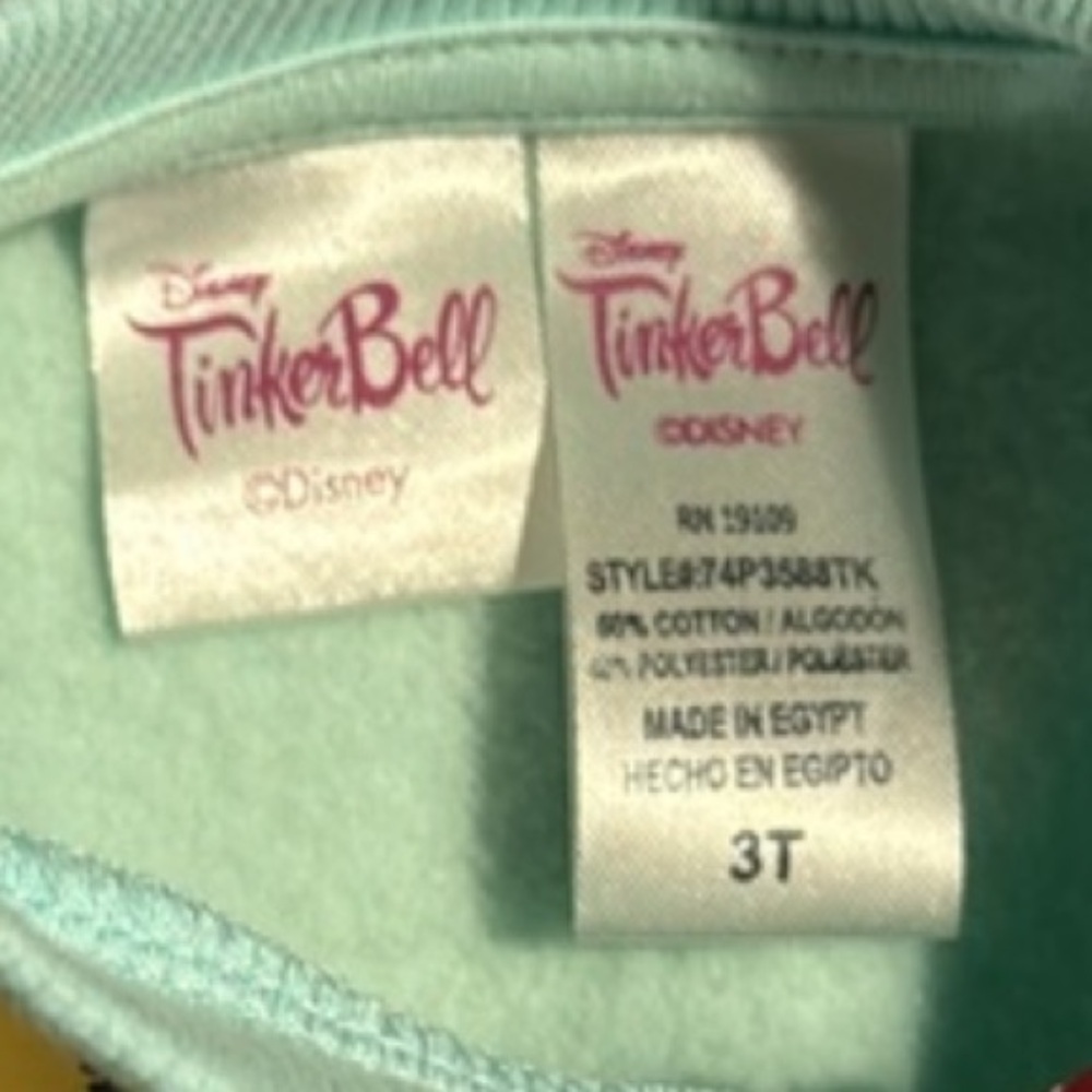 DISNEY TINKER BELL 2Pc WarmUp SIZE 3T - Picture 3 of 9